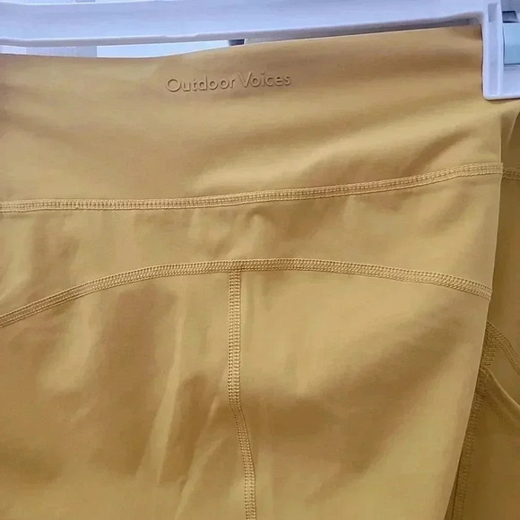 Outdoor Voices Size Large Orange/Yellow SuperForm Full Length Legging Pockets - Picture 5 of 6
